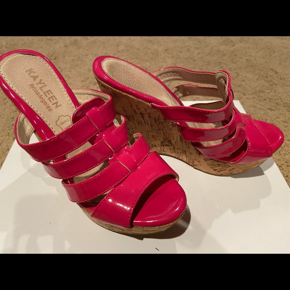 Kayleen Hot Pink Wedges
